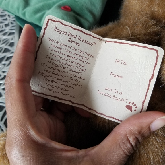 2004 Boyd’s Bear Best Dressed 10” Tall Frazier In Christmas Tree Costume W/Tags. - Picture 7 of 16